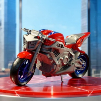 Moto de Brinquedo Spider Sport Homem - Aranha | Tamanho Grande | 32cm | Com Pé de Apoio | QUEEN SHOP