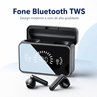 Fone de Ouvido Bluetooth S20 TWS Sem Fio Intra-Auricular Estéreo com Microfone Resistente à Água