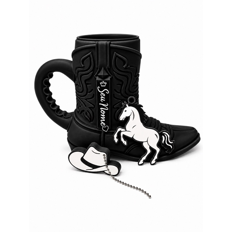 CANECA BOTA COUNTRY PERSONALIZADA – 350 ML