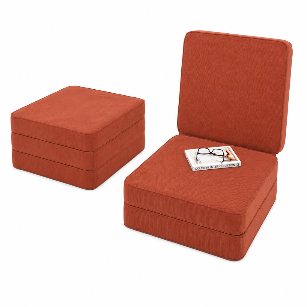 Sofá Cama Puff Modular em Espuma Confortável Dobrável para Sala Quarto Compacto Versátil e Moderno para Casa e Lar