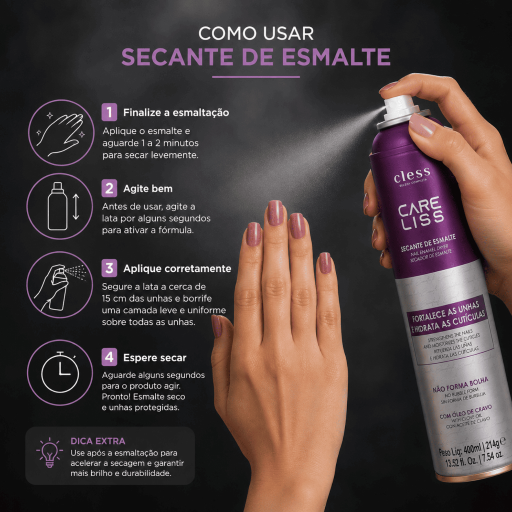 Care Liss Spray Secante de Esmalte 400ml · foto 2