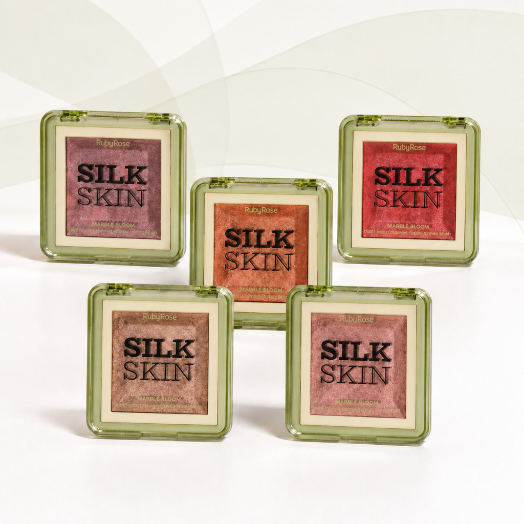 Ruby Rose Blush Marble Bloom Silk Skin Efeito Glow Acetinado Alta