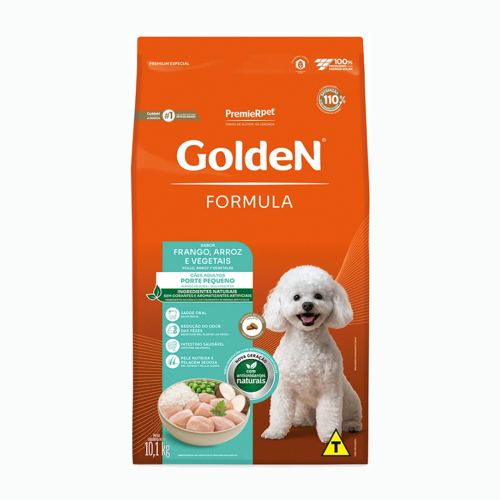 Fórmula Cães Adultos Frango Mini Bits 10,1Kg Golden