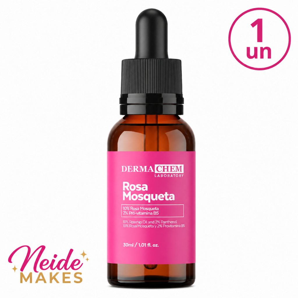 Sérum Facial Dermachem Rosa Mosqueta Hidratação Renovação e Clareamento da Pele 30ml