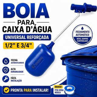 Boia Para Caixa D’Água Universal Reforçada 1/2 e 3/4 Controle Automático Nível de Água