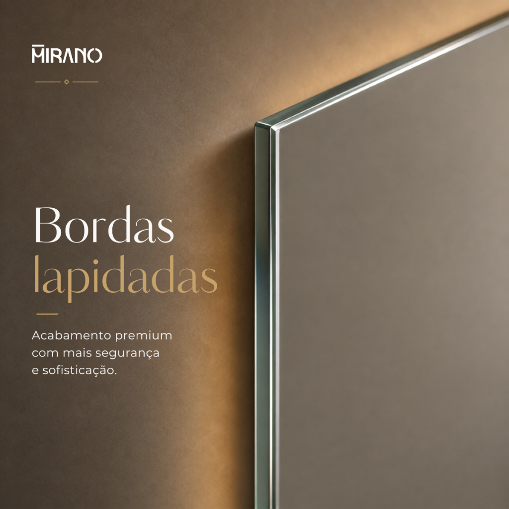 Espelho Mirano Lisboa 80x40cm Lapidado para Banheiro — foto 3