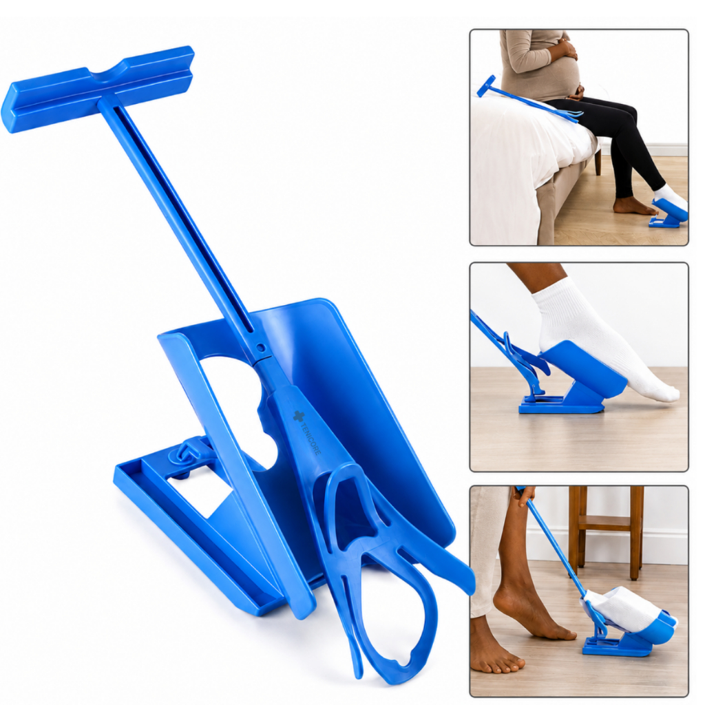 Colocador SIMPLES De Meias E Sapatos 2x1 para Grávidas Pessoas Obesas e pouca mobilidade e Idosos