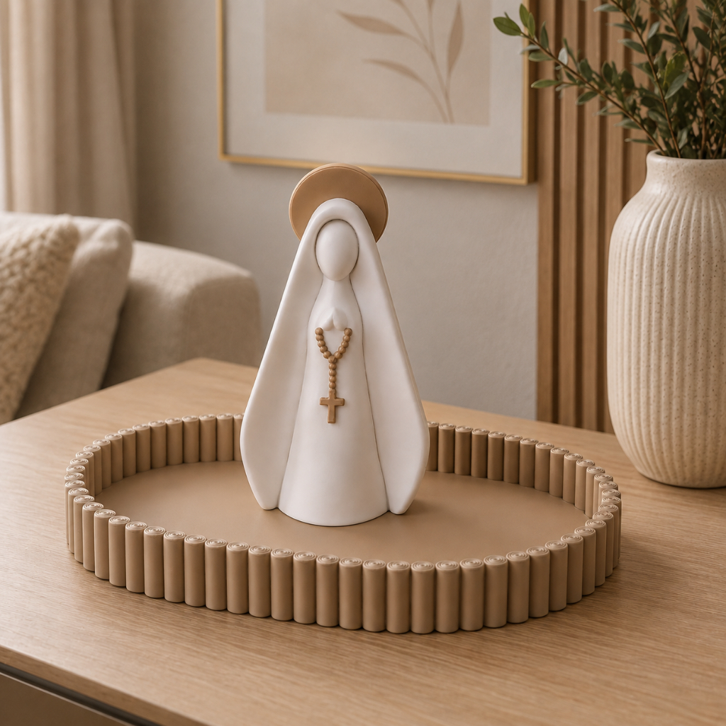 Oratório Nossa Senhora Aparecida Decoração Imagem Católica Sagrada Virgem Presente Religioso