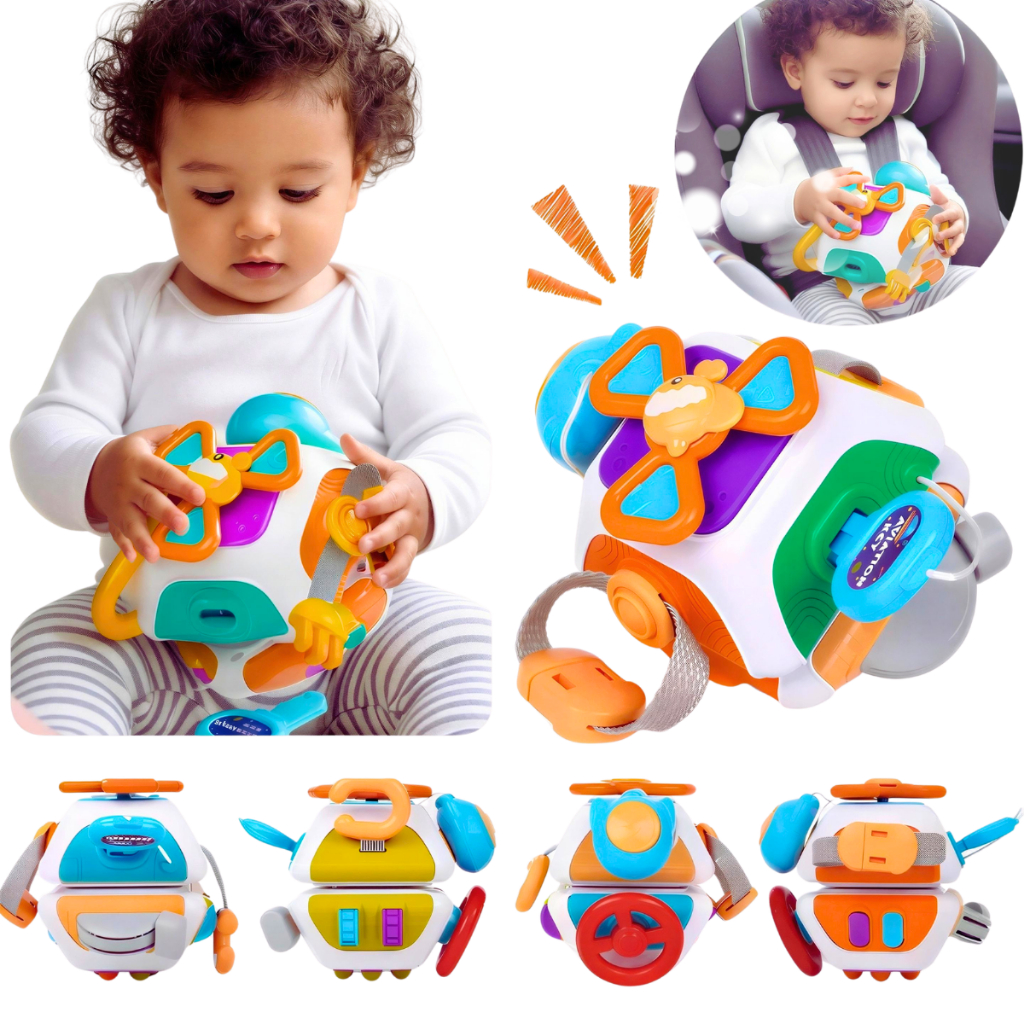 Brinquedo Interativo criança Cubo Sensorial Educativo 10 Em 1 Montessori Autismo TDAH