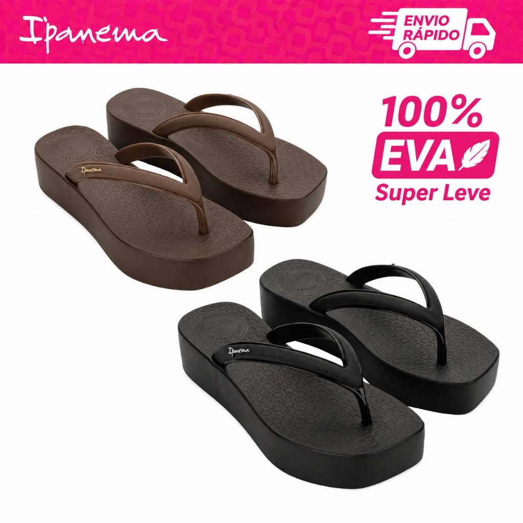 Chinelo Feminino Plataforma Ipanema Pluma Up Original Leve Confortável Anatômico 27516