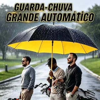 Guarda-chuva grande automático, fibra de vidro (BomCompraBR)