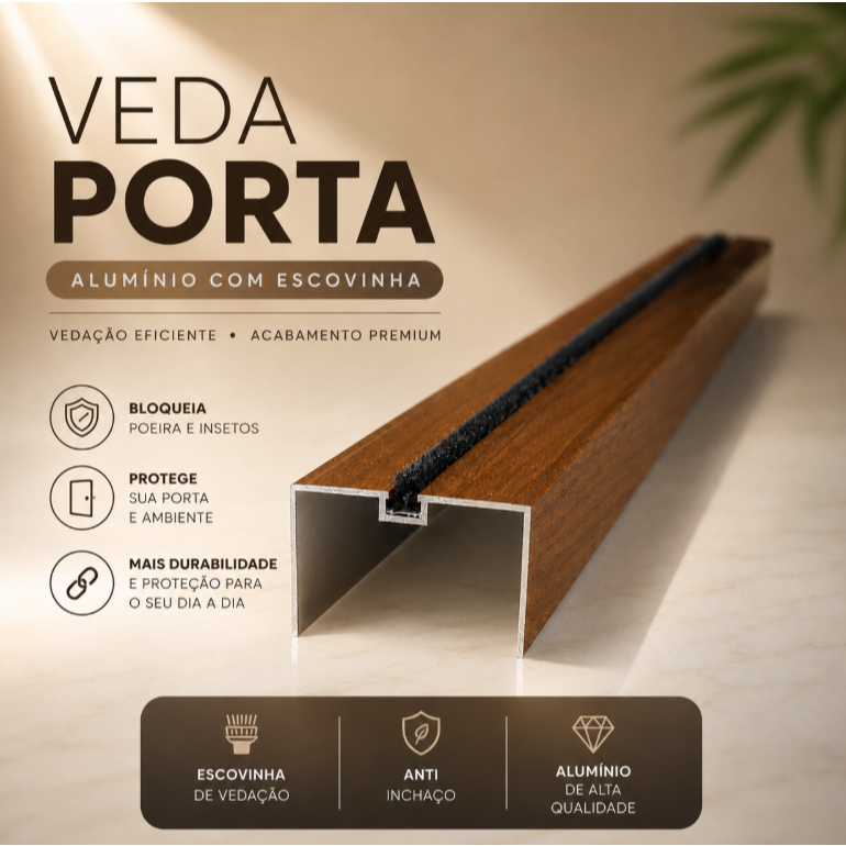Veda Porta Alumínio Protetor De Porta Vedação Anti-Inchaço