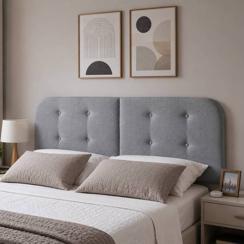 Cabeceira Painel Estofada Para Cama Casal 140cm e Queen 160cm em Linho Premium Para Parede - Pepeluz