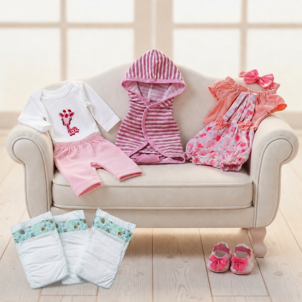 Kit Roupinha Bebê Reborn Menina Mamãe Reborn 10 Peças - Veste de 45 a 50cm!