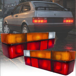 Par Lanterna Traseira Tricolor Fume Gol 1987 1989 1991 1993 1994 Volkswagen Gol Quadrado