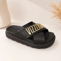 PAPETE FEMININA VIZZANO BRILHO STRASS TRATORADA TIRAS MACIAS ORIGINAL