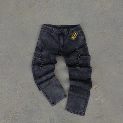 CALÇA MASCULINA JOGADOR ESTONADA CINZA ESCURO RASGADINHA JEANS ESTILOSA (ORIGINAL JEANS)