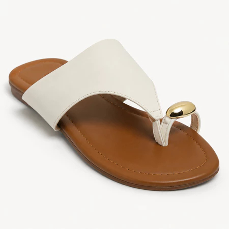 Sandália Feminina Rasteirinha Chinelo Anel Dedo Dourado Macia e Confortavel Rasteira Blogueira
