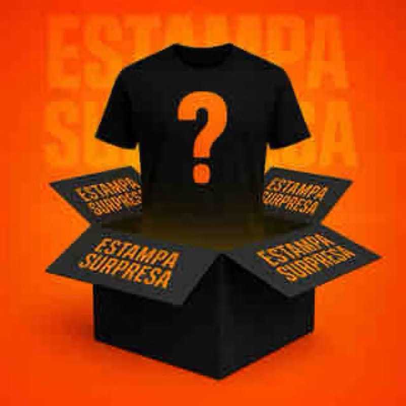 CAMISETAS SURPRESA PREMIUM COM ESTAMPA ALEATÓRIA CAMISA 100% ALGODÃO UNISSEX DIVERSAS CORES E ESTILOS
