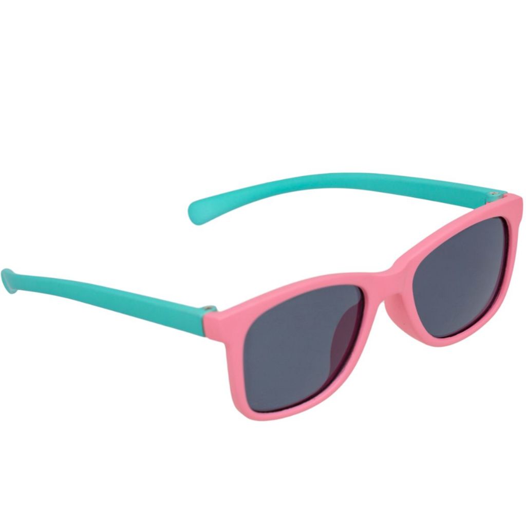 Óculos de Sol Verde e Rosa - Tamanho M - Óculos de sol infantil - armação flexível - proteção UV -  Buba