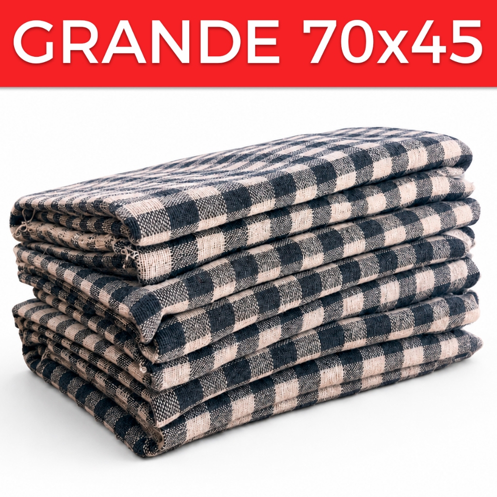 Kit Pano Pra Limpeza Xadrez Grande 70x45cm Ideal para Sua Casa Econômico