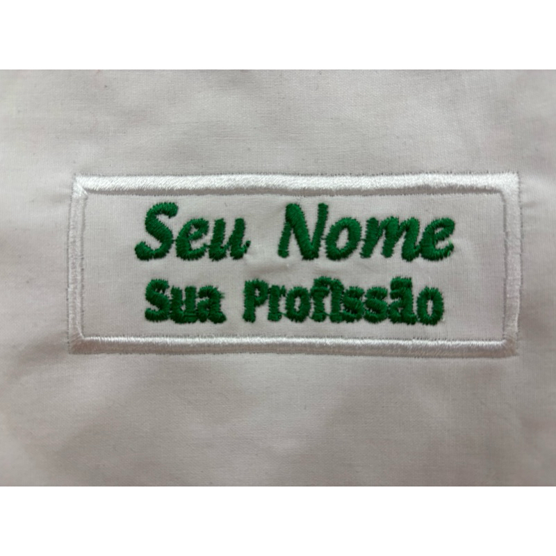 patch  bordado  com termocolante nome e profissão