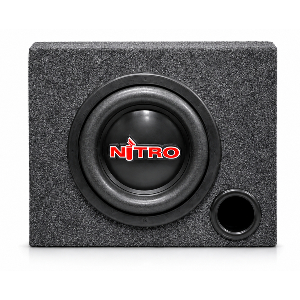 Caixa Subwoofer Spyder Nitro 8 Pol 350W RMS 4 Ohms Dutada MDF Pronta Para Instalar