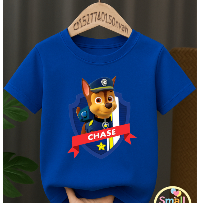 Camiseta Infantil Juvenil Unissex Todos Personagens Patrulha Canina Paw Patrol Festa Temática Estampado