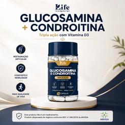 Glucosamina + Condroitina - 60 Cápsulas por Pote - Fórmula Avançada