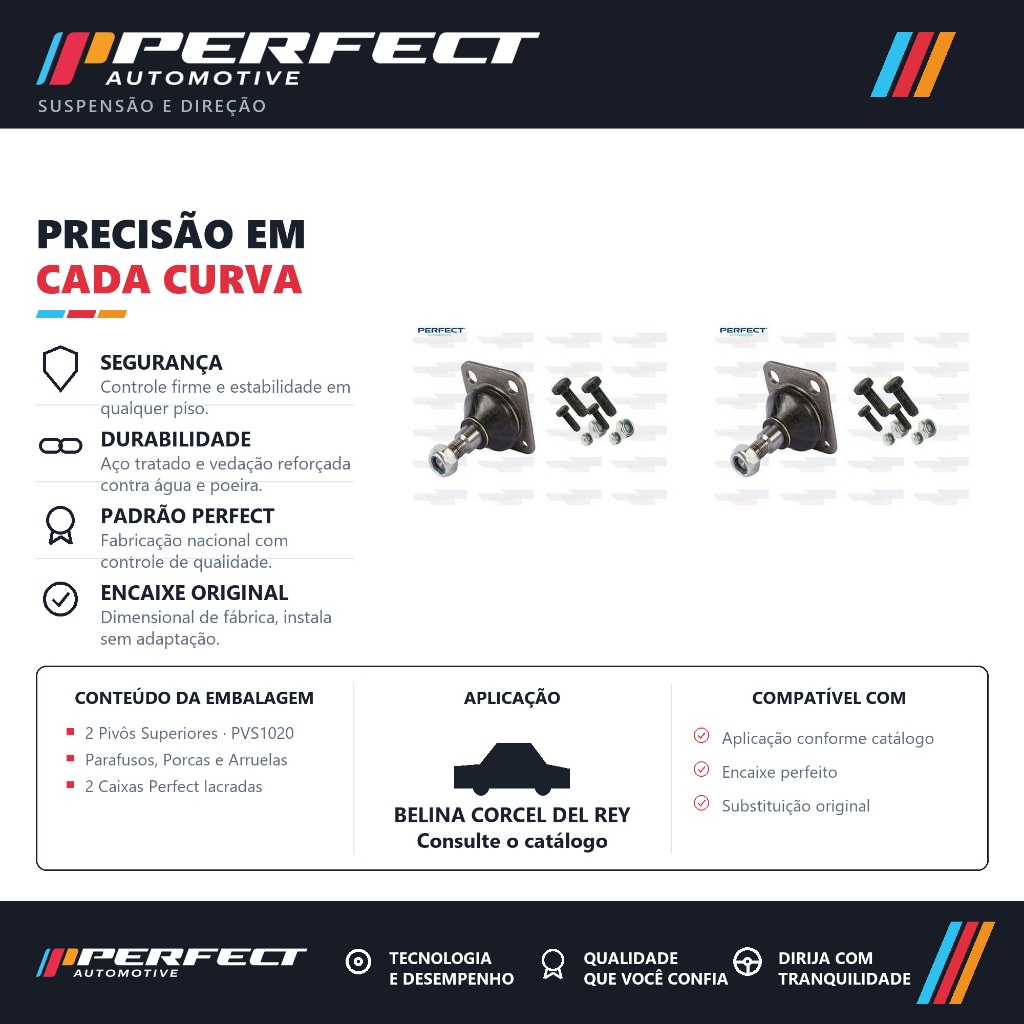 PAR Pivo De Suspensão SUPERIOR BELINA CORCEL DEL REY PAMPA Perfect