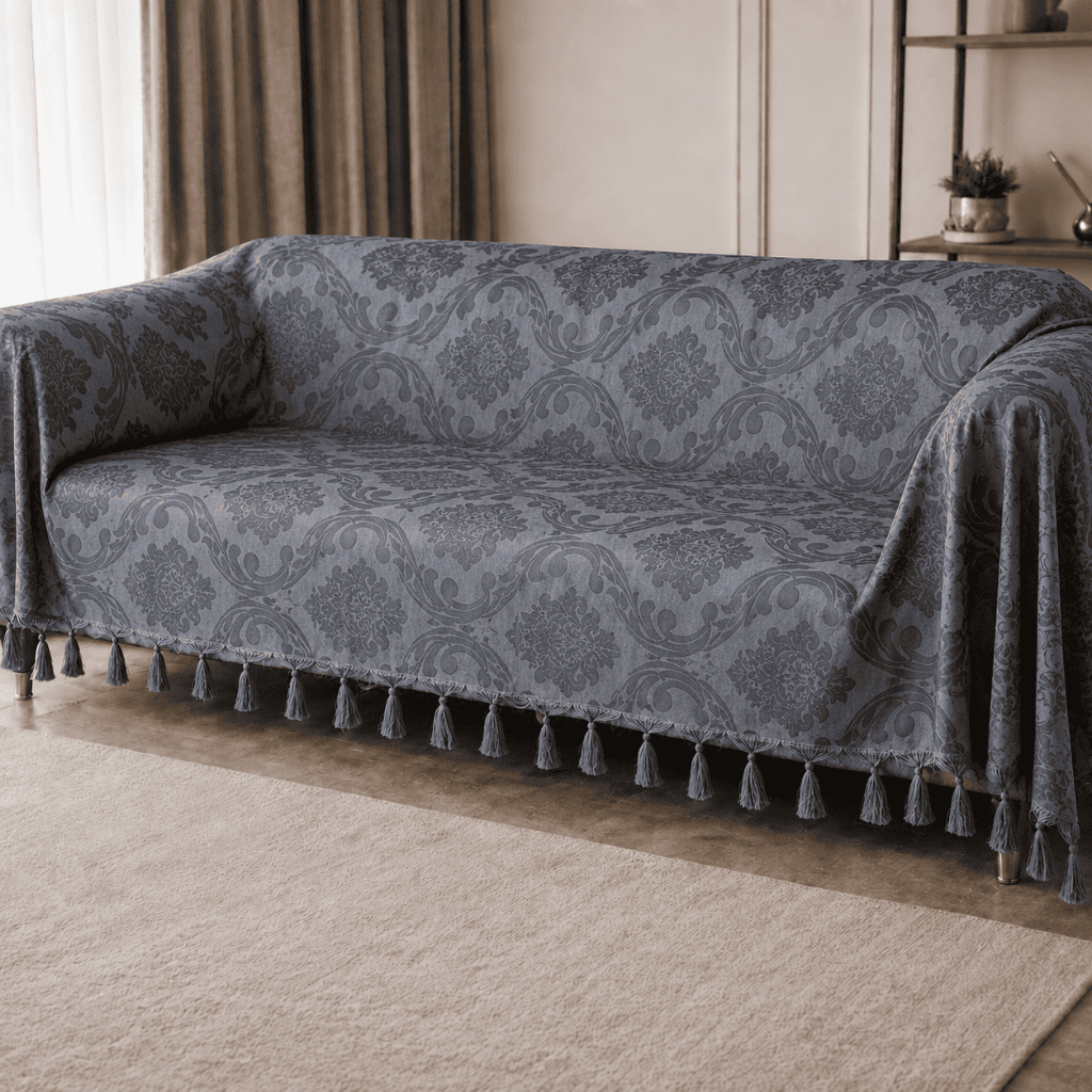 Xale Jacquard GIGANTE para Sofá 3 a 4 Lugares | 4,00x2,80 com Franjas