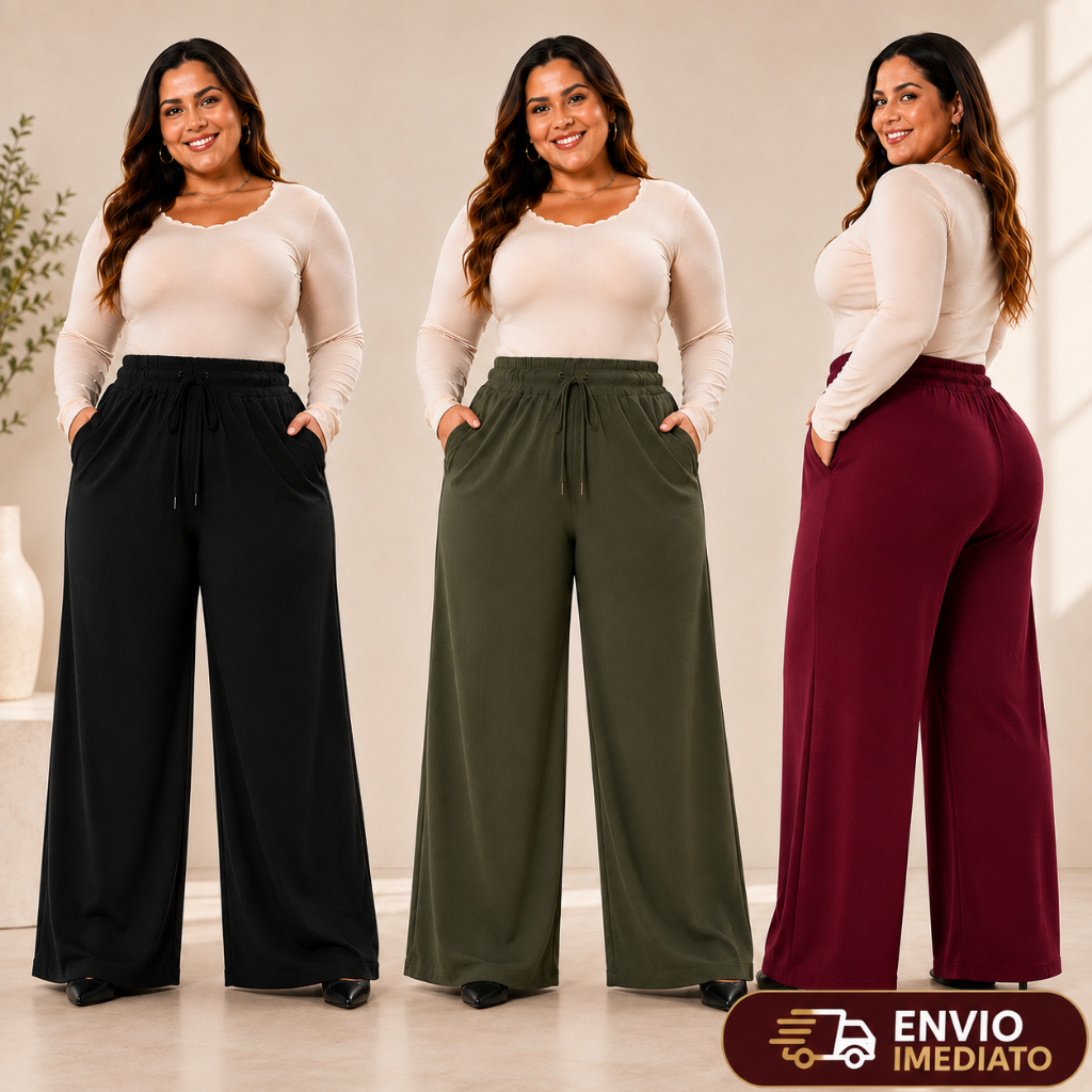 Calça Feminina Plus Size Lanzinha Cintura Alta G1 ao G8 Confortável e Quentinha