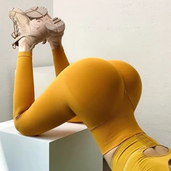 Sem Costura Calças De Yoga Mulheres Leggings De Fitness Bumbum Push Up