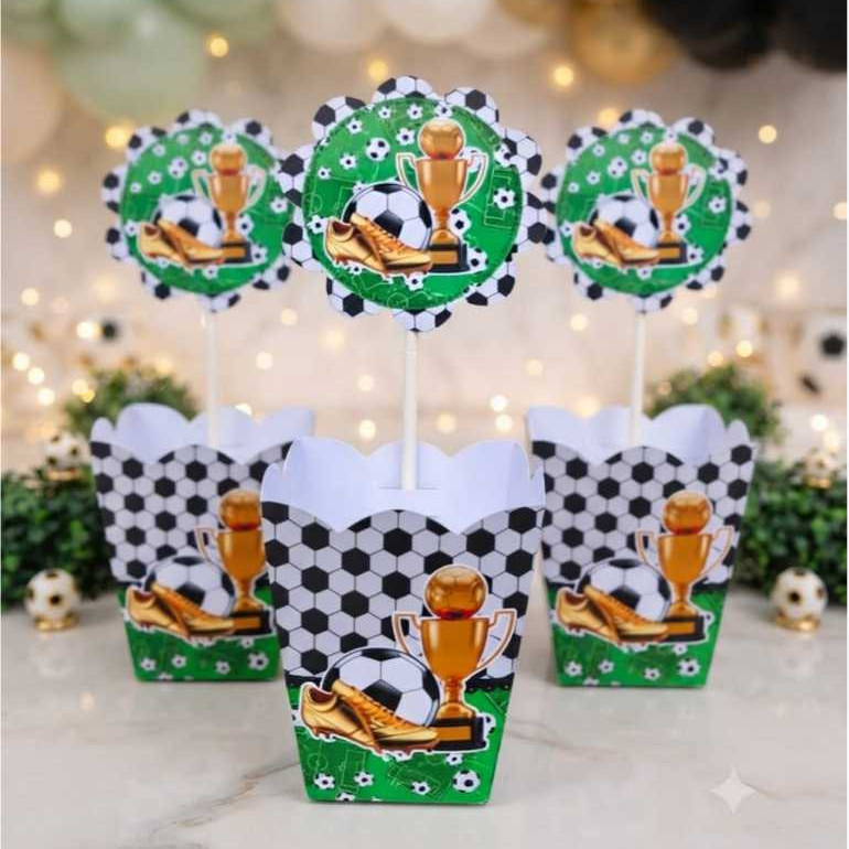 Cachepo - centro de mesa personalizado Futebol -Lembrancinhas-Pegue e Monte