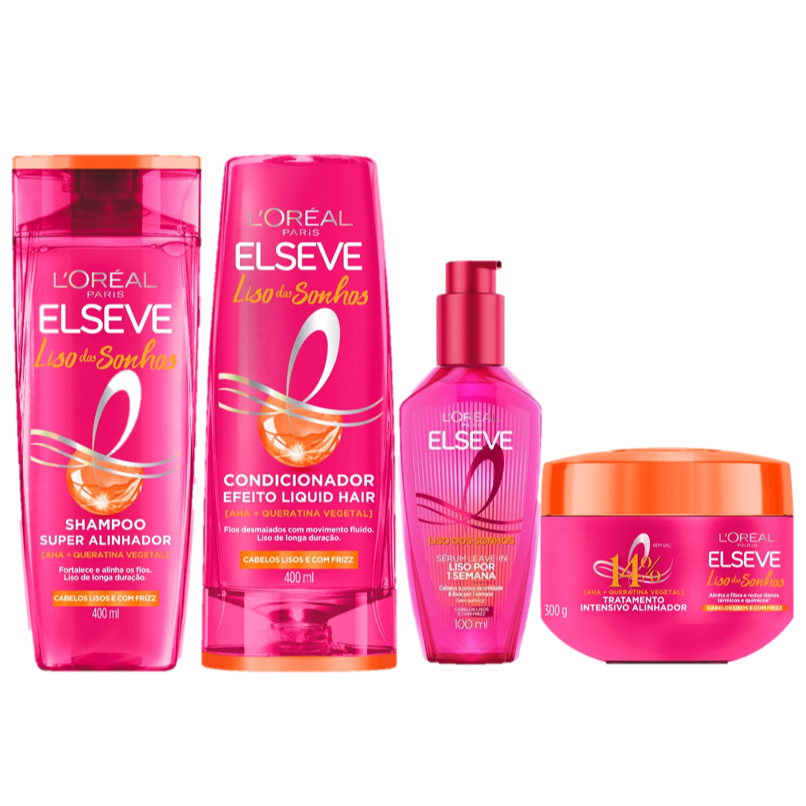 Imagem Kit Rotina Elseve Liso dos Sonhos L'Oréal Paris (4 Itens)