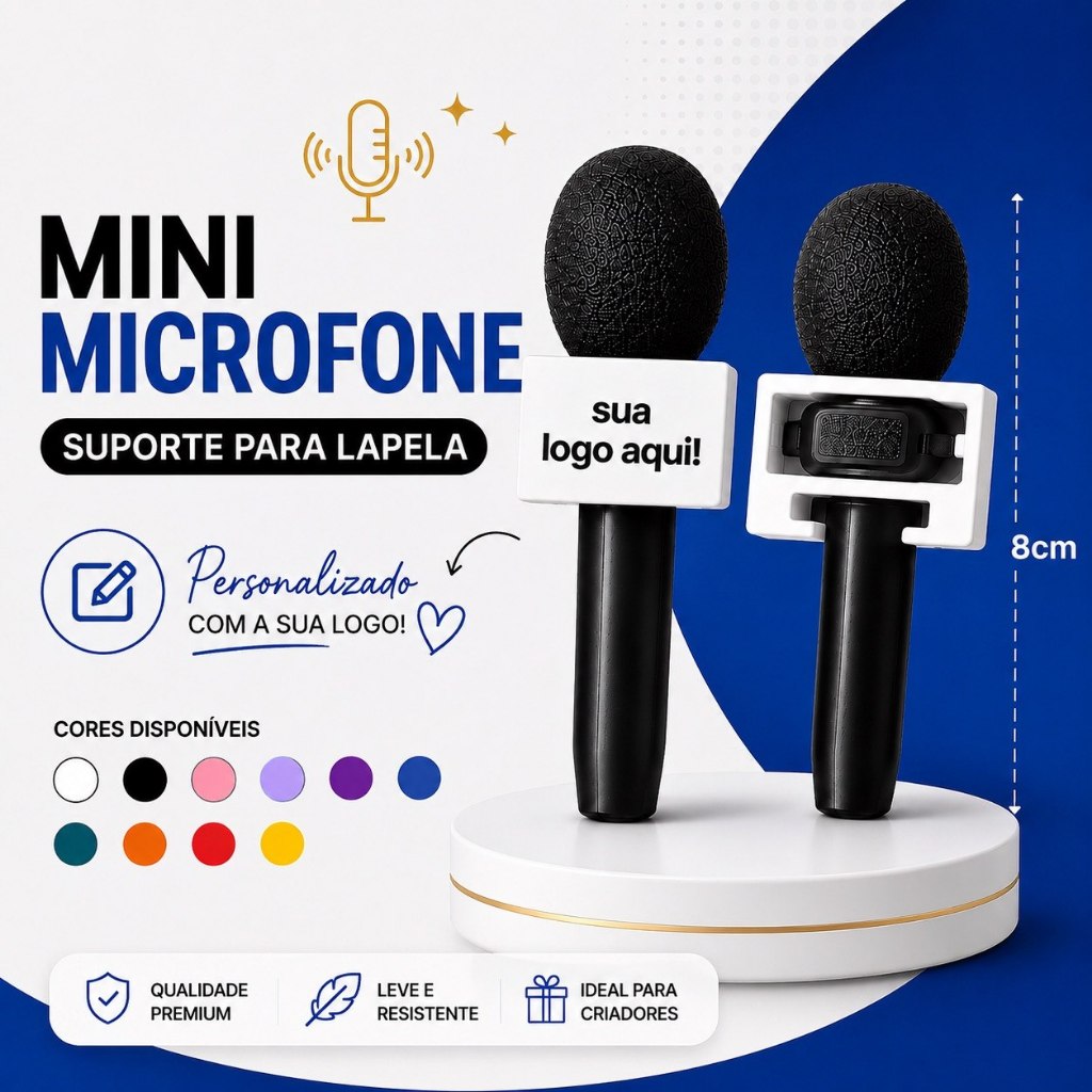 Mini Adaptador para Microfone Hollyland Lapela Universal Personalizado 3D
