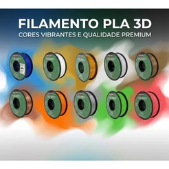 Filamento PLA Hyper Speed 1Kg 1.75mm Cores Brilhante Premium Impressões 3D - Varias Cores