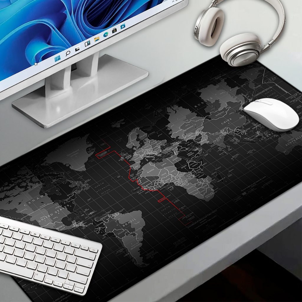 Mouse Pad Gamer Com Costura nas Bordas Vários Tamanhos Tema Anime/Abstrato e outros