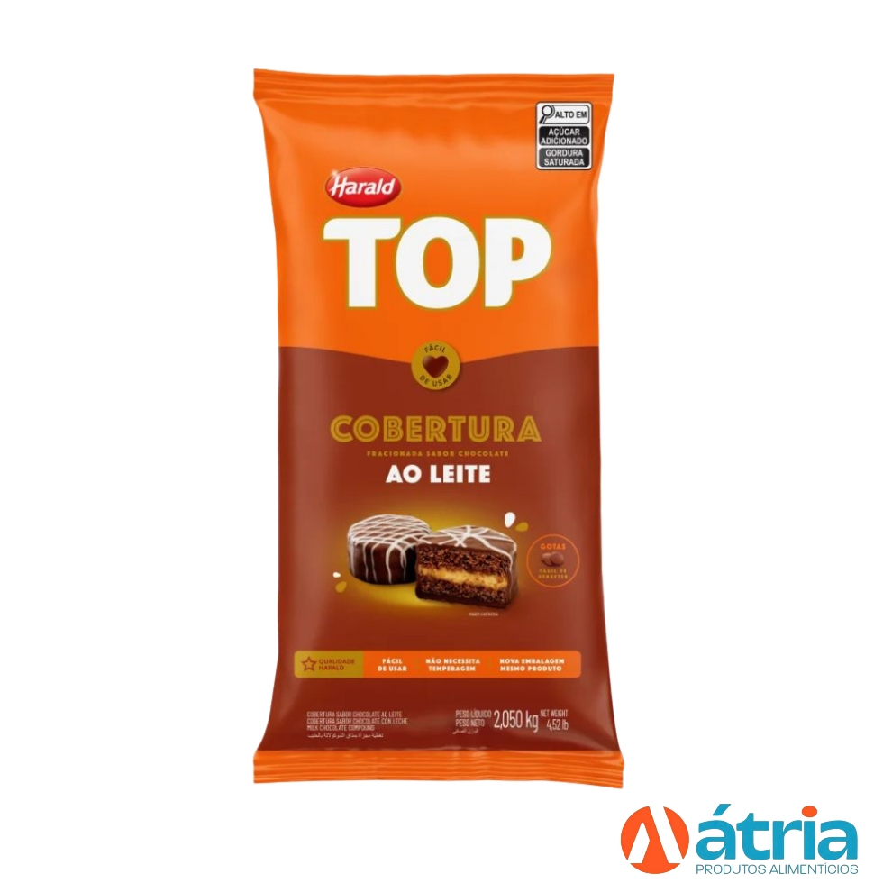 Cobertura TOP sabor Chocolate Ao Leite Gotas 2,05kg Harald