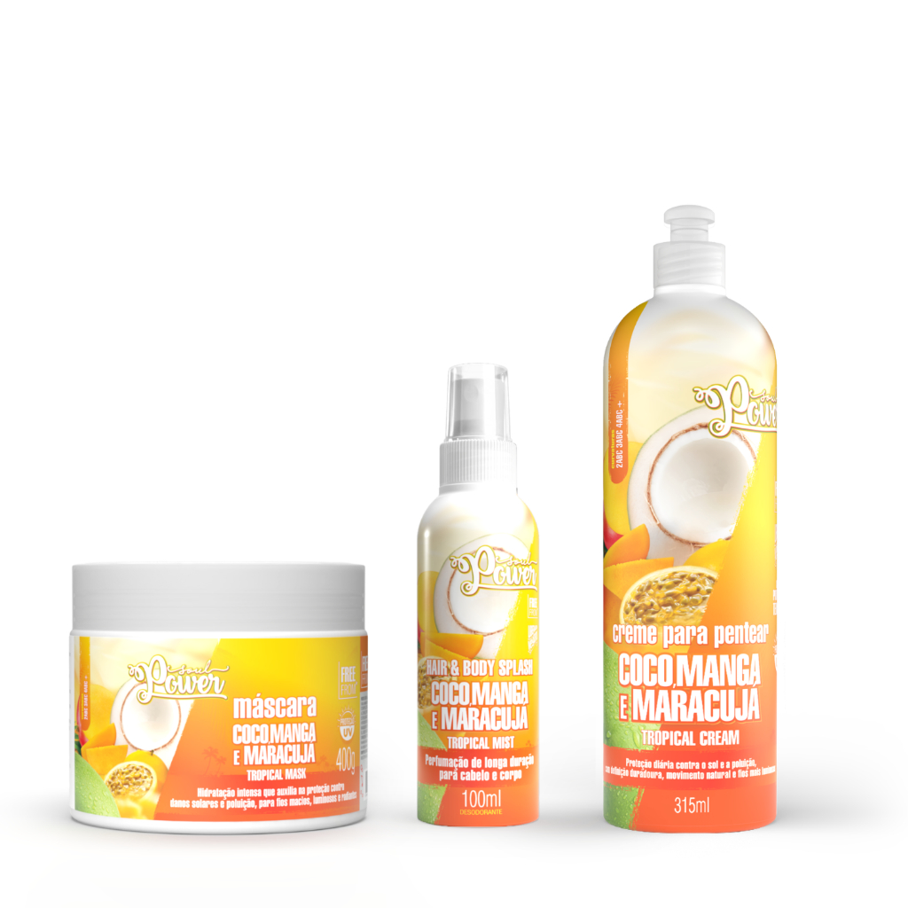Kit Linha Coco, Manga e Maracujá Soul Power