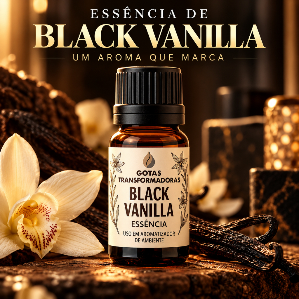 Essência Concentrada Black Vanilla | Aroma Intenso e Sofisticado Para Ambiente