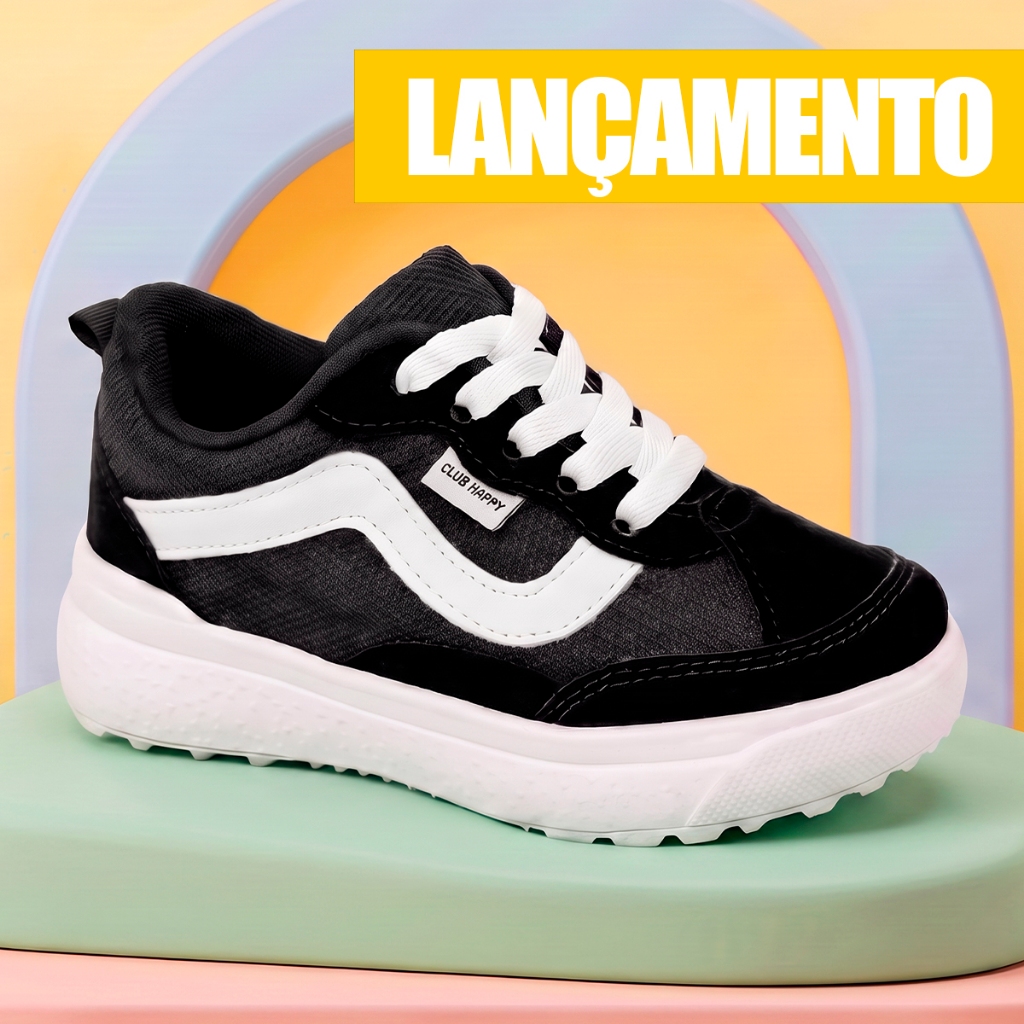 Tenis Infantil Menina Menino Unissex Feminino Escolar Club Happy