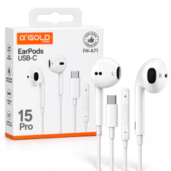 Fone de Ouvido Tipo C com fio e Entrada USB-C Compativel com IPhone e Android