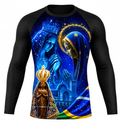 Camiseta Masculina/Feminina Nossa Senhora Camiseta Religiosa com proteção Uv +50 Camiseta Agro
