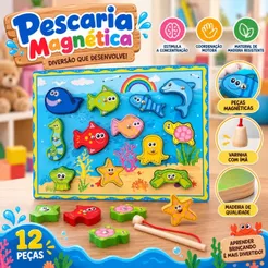 Brinquedo Educativo Pedagogico Pescaria Divertida Com Imã Toymix