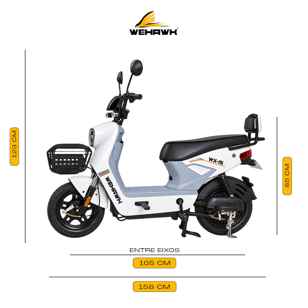 Bicicleta Elétrica WX-15 Wehawk 800W Bat Litio 48V 20AH Pré Montada · foto 2