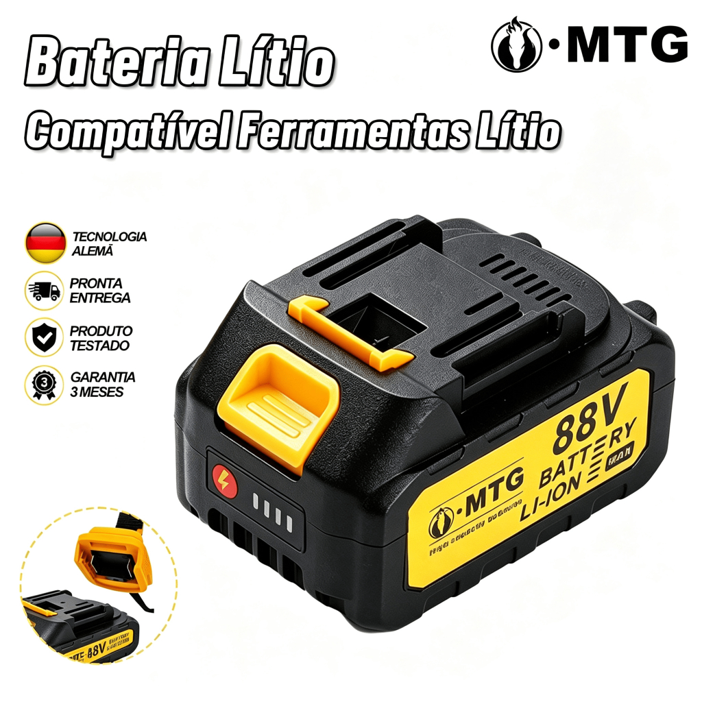 Bateria MTG 48V/88V Para Ferramentas Elétricas Com Indicador De Carga