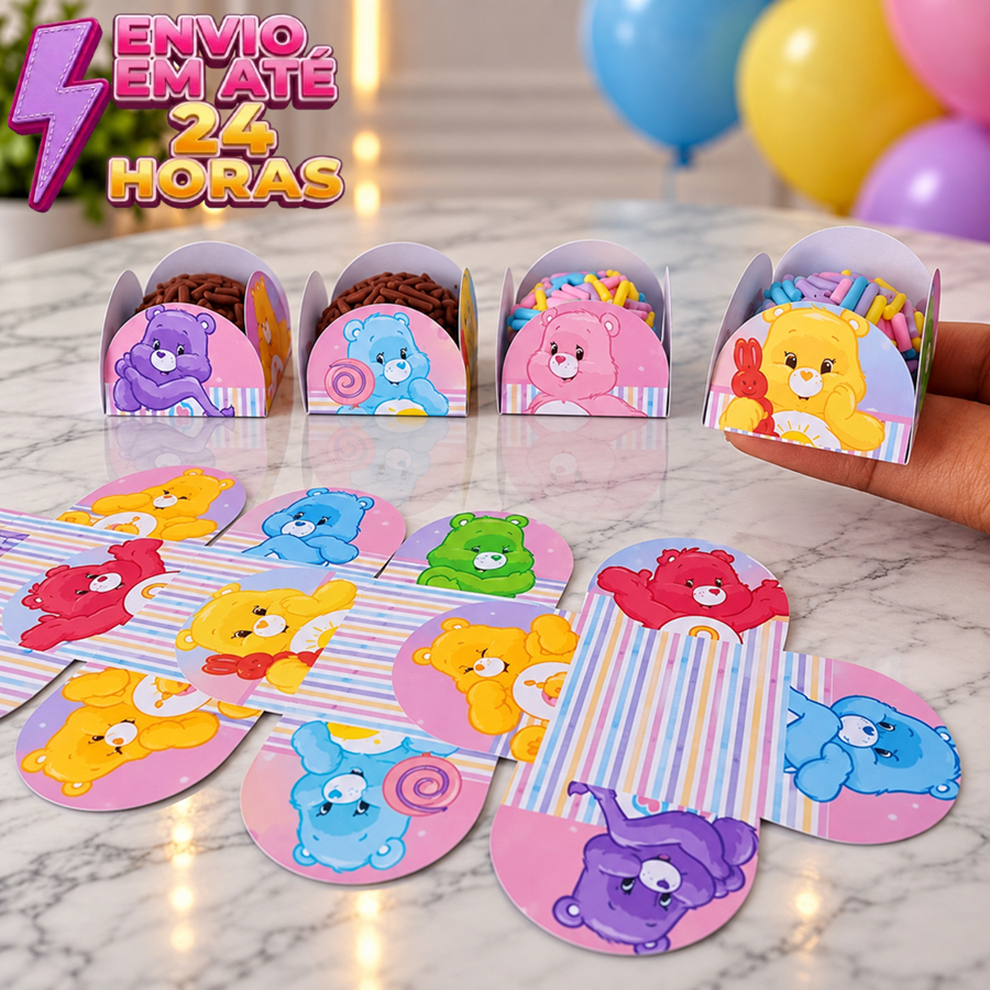 Forminhas Doces Ursinhos Carinhosos - forminha de brigadeiro  - Forminha de docinhos - Aniversário - Festa infantil