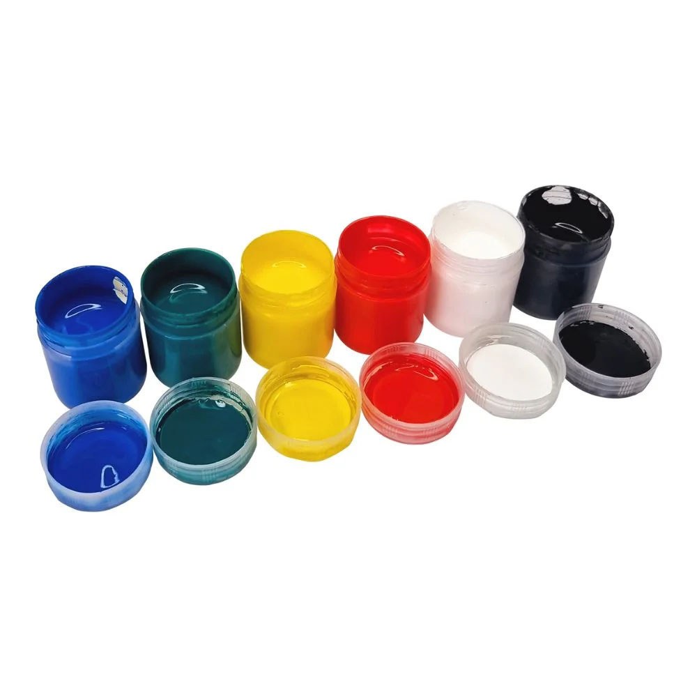 TINTA GUACHE COM 6 CORES + SACOLA GRATIS PARA FESTA E ESCOLAS — imagem 2 de 2