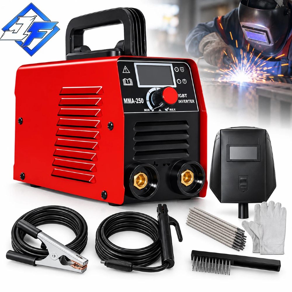 Máquina de Solda Inversora MMA 250A 220V com Display Digital Anti-Stick Portátil IP21S